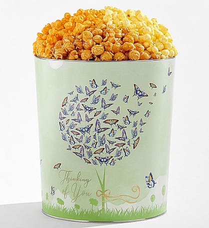 Butterfly Wishes 3 1/2 Gallon 3 Flavor Popcorn Tin